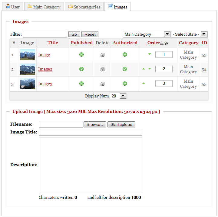 User Control Panel