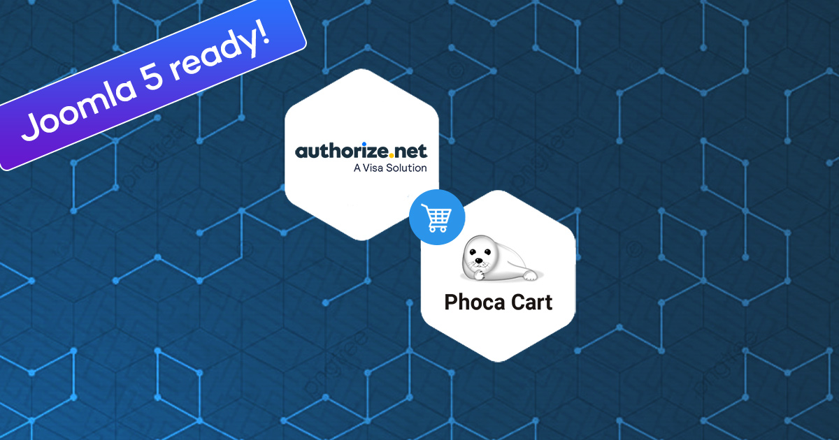 Authorize.net payment plugin is compatible with Phoca Cart 4/5