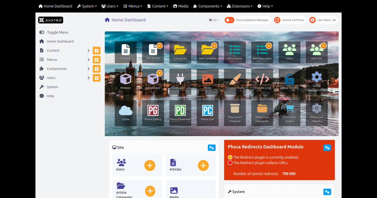 Phoca Redirects Dashboard Module Released