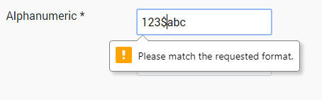 Form fields - browser validation rule