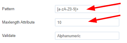 Form fields - browser validation rules