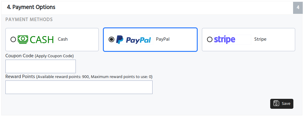 Phoca Cart - Payment method list in checkout - buttons